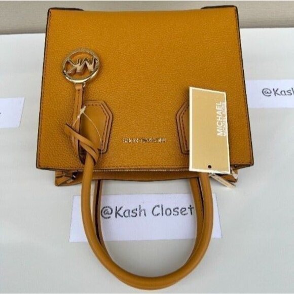 Michael Kors mercer messenger bag medium crossbody purse marigold - Picture 9 of 10